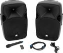 Lyd Systemer, Omnitronic XFM-212AP Active 2-Way Speaker Set with Wireless Microphone