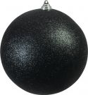 Decor & Decorations, Europalms Deco Ball 20cm, black, glitter