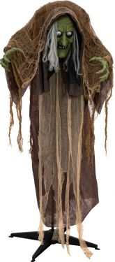 Europalms Halloween Figure Witch Hunchback, animated, 145cm