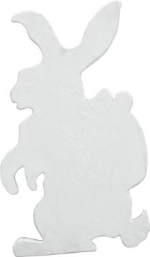Europalms Silhouette Easter Rabbit, white, 60cm