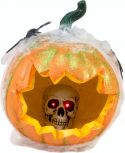 Decor & Decorations, Europalms Halloween Pumpkin in Spider Web, 25cm