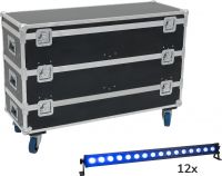 Eurolite Set 12x LED IP T-Bar 16 QCL Bar + Case with wheels