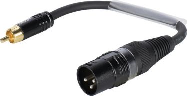 SOMMER CABLE Adaptercable XLR(M)/RCA(M) 0.15m bk