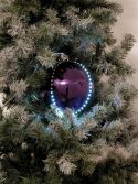 Julepynt, Europalms LED Snowball 8cm, purple 5x
