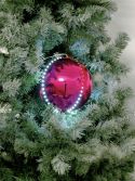 Julepynt, Europalms LED Snowball 8cm, pink 5x
