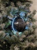 Julepynt, Europalms LED Snowball 8cm, black 5x