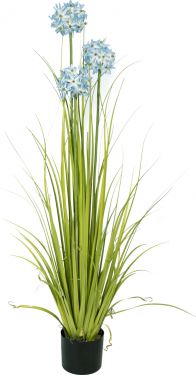Europalms Allium grass, artificial plant, blue, 120 cm
