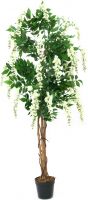 Kunstige planter, Europalms Wisteria, artificial plant, white, 180cm