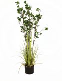 Europalms Evergreen shrub with grass, artificial plant, 120cm