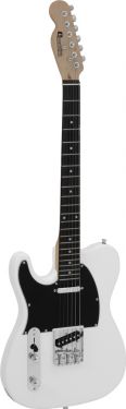 Dimavery TL-601 E-Guitar LH, white / black pick guard