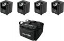 Diskolys & Lyseffekter, Eurolite Set 4x AKKU UP-1 + SB-4 Soft Bag