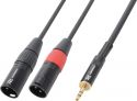 CX70-1 Cable 2x XLR Male - 3.5mm Stereo 1.5m