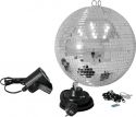 Diskolys & Lyseffekter, Eurolite Spejlkugle sæt 30cm med LED Spot