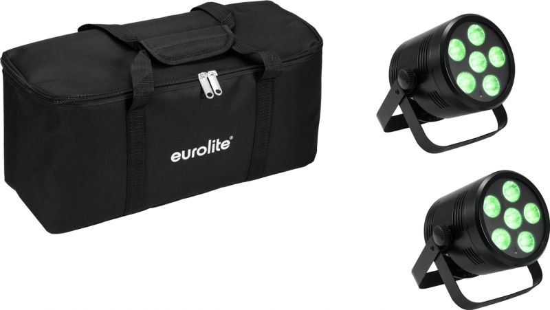 Eurolite Set 2x AKKU PAR 6 QCL + Soft-Bag