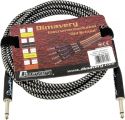Guitar - Tilbehør, Dimavery Instrument-cable, 3m, bk/sil