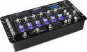 19" 6/7 Kanals, DJ Mixer 19" STM-3007 6-kanals med LED lys, Bluetooth og SD/USB/MP3-afspiller
