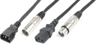 CX09-5 Light Combi Cable IEC M - XLR M / IEC F - XLR F 5m
