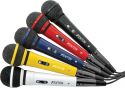 Karaoke-mikrofoner, Karaoke mikrofonsæt / 5 mikrofoner i forskellige farver komplet med kabel