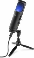 Mikrofoner, Power Dynamics PCM120 USB Mikrofon til PC med bordstativ og holder, God kvalitet / Simpel at bruge!