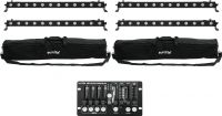 Eurolite Set 4x LED BAR-12 QCL RGBW + 2x Soft Bags + Controller