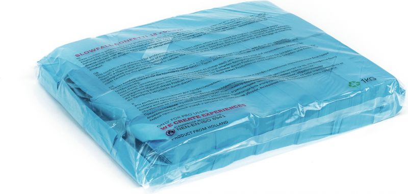 TCM FX Slowfall Confetti rectangular 55x18mm, neon-blue, uv active, 1kg
