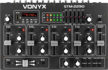 STM2290 8-Channel Mixer with Sound Effects USB/MP3/BT