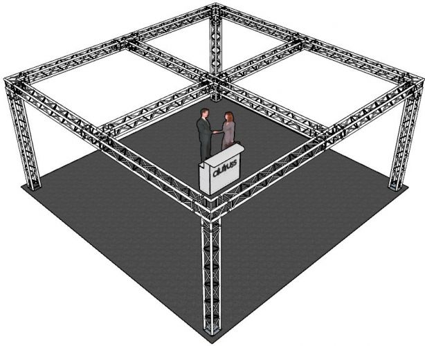 Alutruss Truss set QUADLOCK 6082 square 7.71x7.71x3.5m (WxDxH)