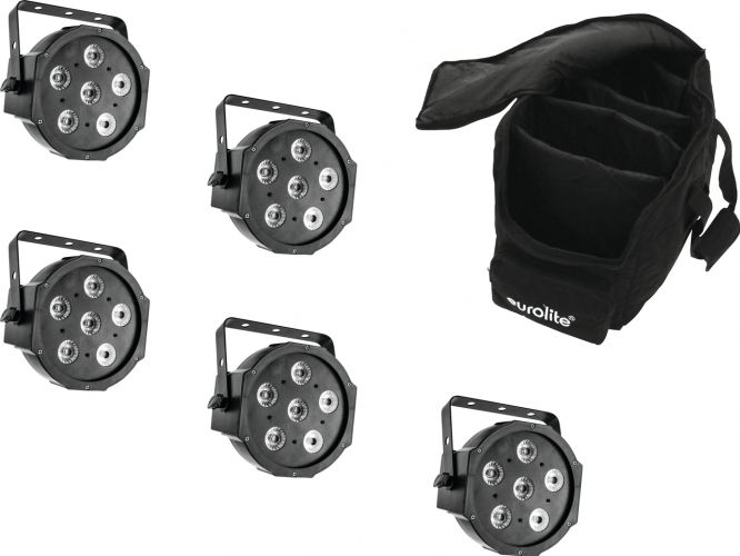 Eurolite Set 5x LED SLS-6 TCL Spot + Soft Bag