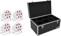 Eurolite Set 4x LED SLS-7 HCL Floor white + Case