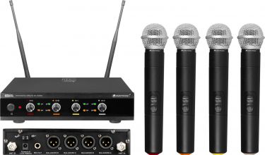 Omnitronic UHF-E4 Wireless Mic System 823.6/826.1/828.6/831.1MHz