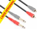 Cables & Plugs, CX324-1 Cable 2x 6.3 Mono - 2xRCA Male 1.5m