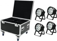 Eurolite Set 4x LED IP PAR 14x8W QCL + Case