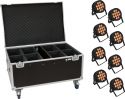 Eurolite Set 8x LED IP PAR 12x9W SCL Spot + Case with wheels