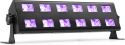 Diskolys & Lyseffekter, UV lys bar, BUV263 med 12 stk. kraftige UV LED / 34cm bred / solid monteringsfod for nem opsætning!