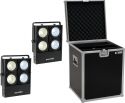 Eurolite Set 2x Audience Blinder 4x100W LED COB CW/WW + Case