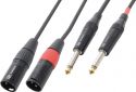 Cables & Plugs, CX64-1 Cable 2xXLR Male-2x6.3 Mono 1.5m