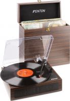 RP170D Record Player with Record Storage Case Dark Wood