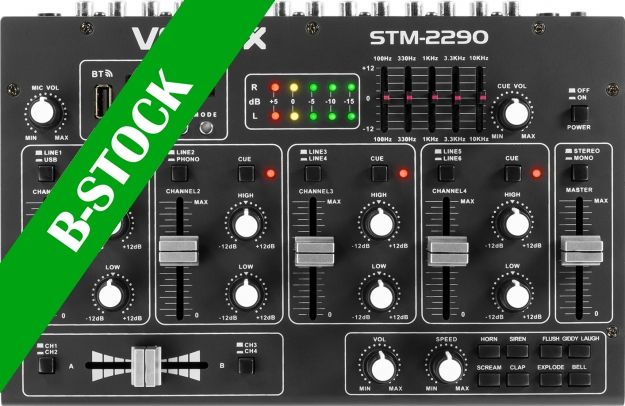 STM2290 8-Channel Mixer Sound Effects SD/USB/MP3/BT "B-STOCK"