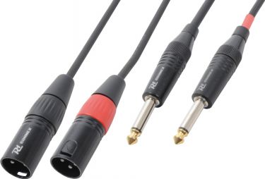 CX64-6 Cable 2xXLR Male-2x6.3 Mono 6.0m