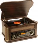 Turntable, Memphis Vintage Record Player Dark Wood