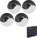 Loudspeakers, Powerline A100BSet In-Wall Audio Amplifier with 4 Ceiling Speakers