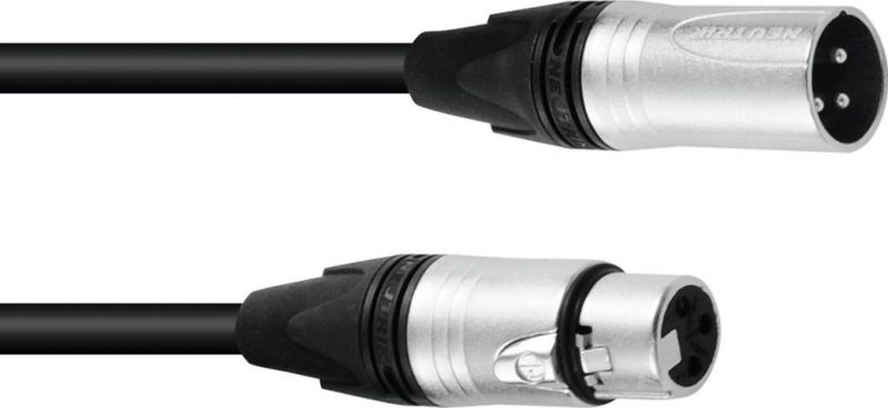 PSSO DMX cable XLR 3pin 5m bk Neutrik