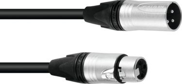 PSSO DMX cable XLR 3pin 20m bk Neutrik