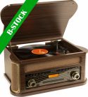 Turntable, Memphis Vintage Record Player Dark Wood "B-STOCK"