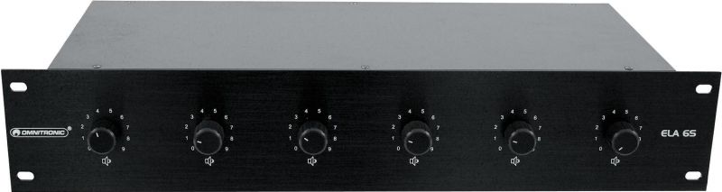 Omnitronic PA 6-Zone Stereo Vol-Cont20W bk