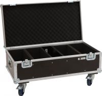 Roadinger Flightcase 4x Audience Blinder 2x100W with wheels