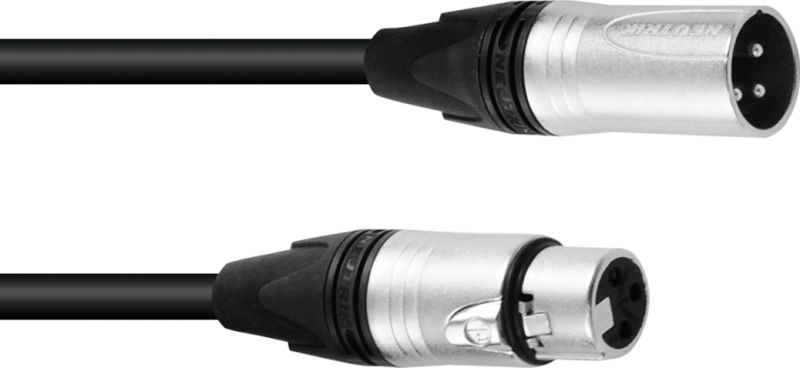 PSSO DMX cable XLR 3pin 10m bk Neutrik