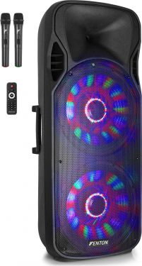 MEGA Transportabel Lydanlæg FT215LED, 2x15" bas med LED lys / Bluetooth / 1600W / Vores Testvinder!