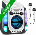 Karaoke til børn, SBS30W Karaoke System with CD and 2 Microphones White "B-STOCK"