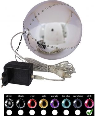 Europalms LED Snowball 15cm, pink